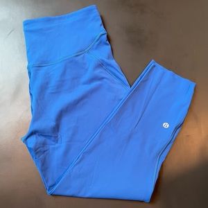 lululemon Base Pace High Rise Crop 23" Nulux Symphony Blue Size 12